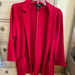 Red blazer with pockets